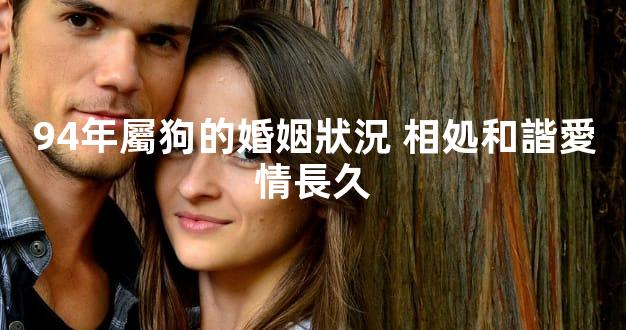 94年屬狗的婚姻狀況 相処和諧愛情長久